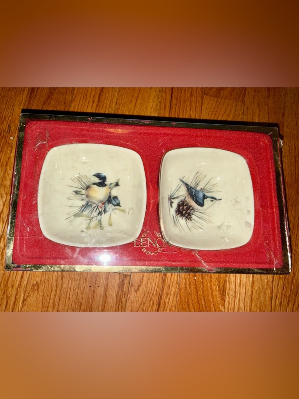 Lenox Ceramic Bird Holiday Trinket Dishes
